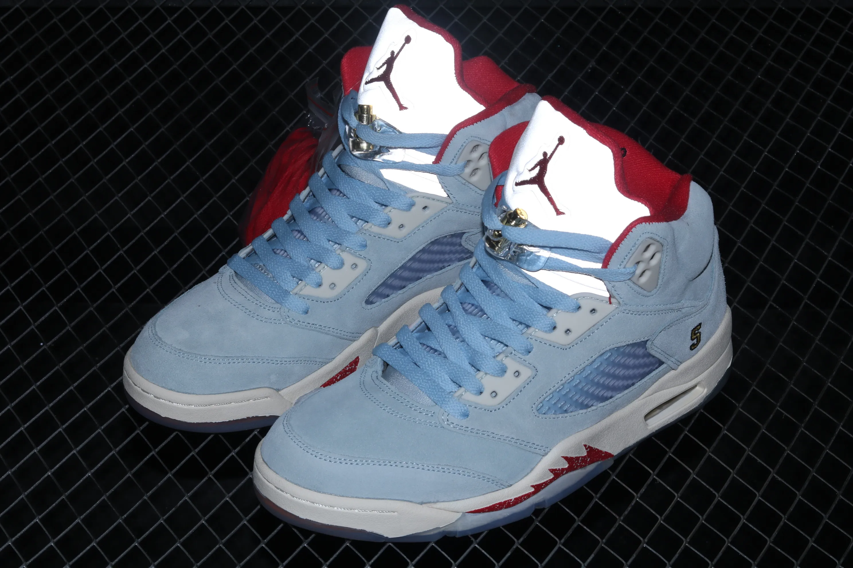All categories Air Jordan Jordan series basketball shoes Air Jordan 5 Trophy Room x Air Jordan 5 Ice Blue AJ5 Joe 5 joint ice blue CI1899-400